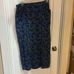 Coldwater Creek Blue Paisley Skirt Sz. L